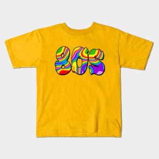 80S RAINBOW 1980 Retro Kids T-Shirt